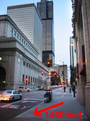 Sears Tower string height project: 2