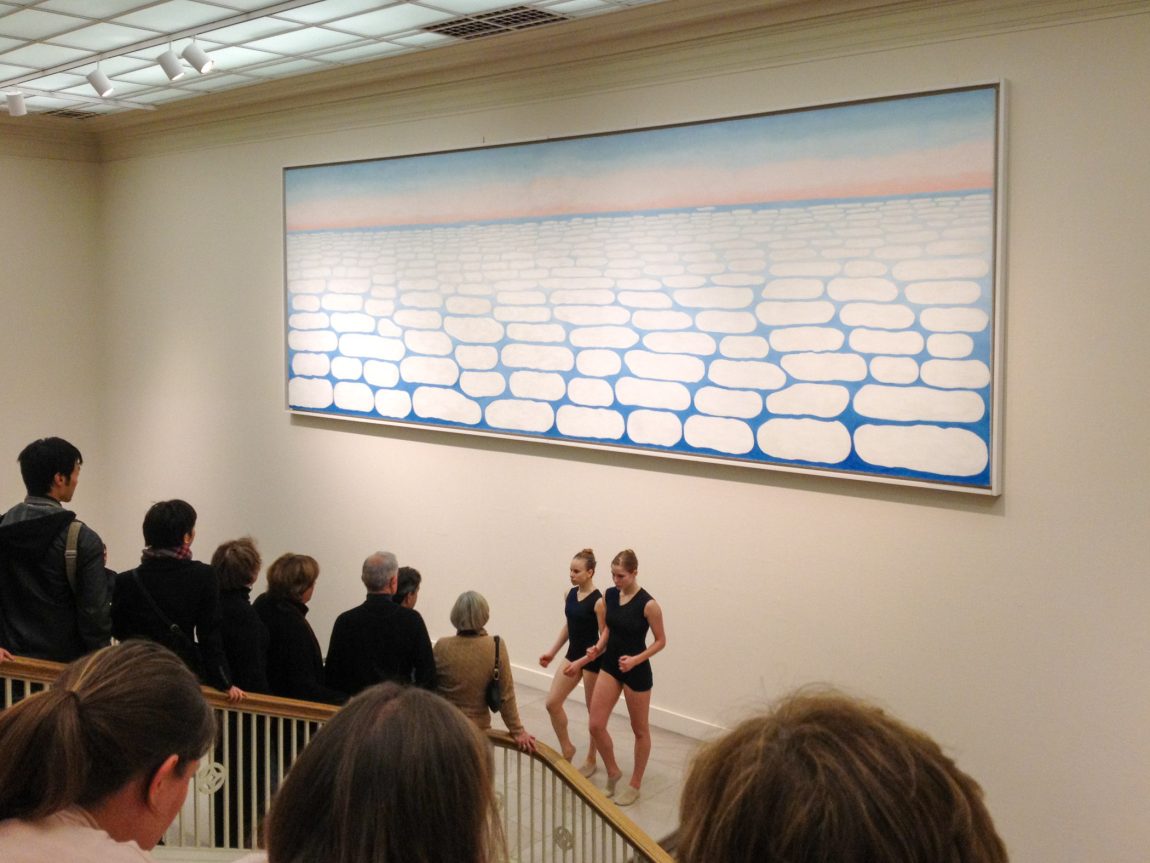 Hubbard Street dancers perform an interpretation of Georgia O'Keeffe's "Sky above Clouds IV"