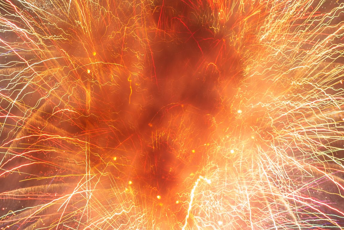 2023 Glen Ellyn fireworks grand finale. Fireworks at Lake Ellyn. Photographed at Ackerman Park, Glen Ellyn, Illinois. 
