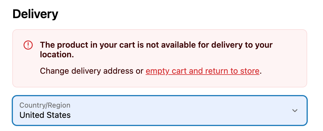 screenshot of error