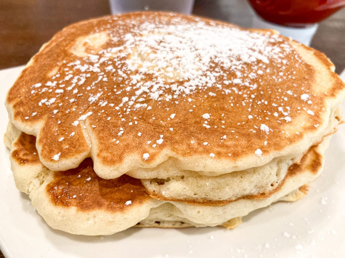 close up of Hen House's pancakes